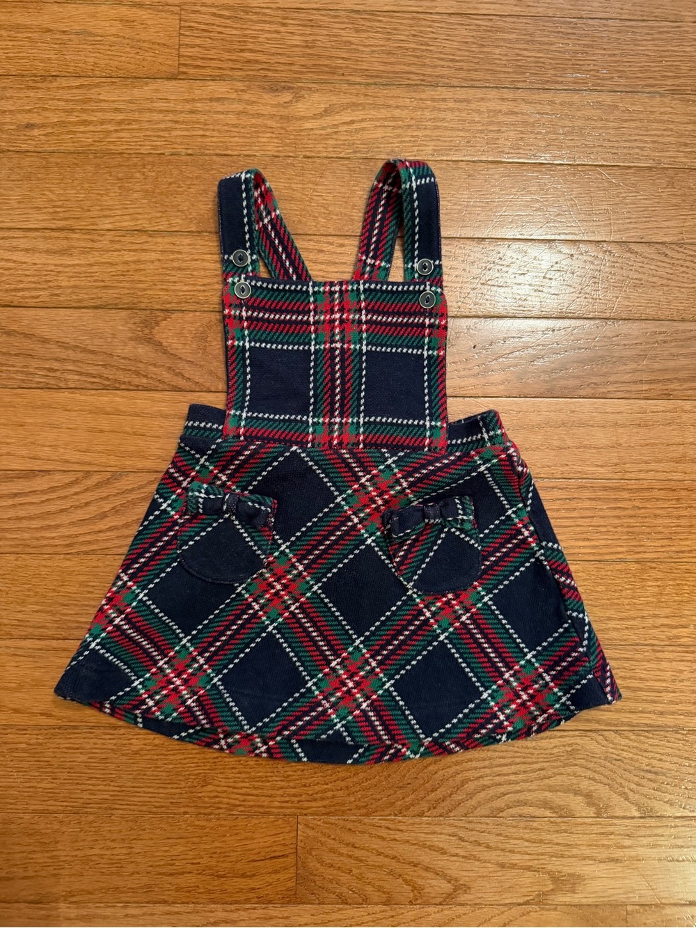 Janie and Jack Plaid Holiday Pinafore Dress Jumper